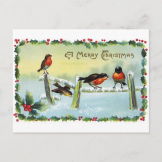 Carte postale vintage de Noël de reproduction