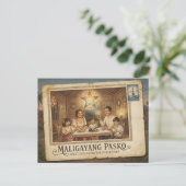 Carte postale vintage de Noël joyeux (Debout devant)