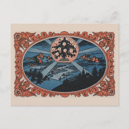 Carte postale vintage de Noël : L'étoile de (Devant)