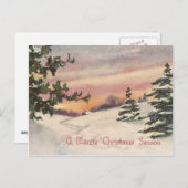 Carte postale vintage de Noël Merrie (Devant / Derrière)