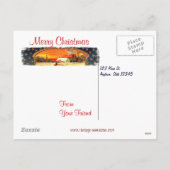 Carte postale vintage de Noël patriotique WWI (Dos)