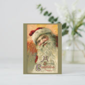 Carte postale vintage de Noël Père Noël (Debout devant)