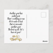 Carte postale Vintage de Noël personnalisée (Dos)