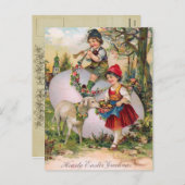 Carte postale vintage de Pâques (Devant / Derrière)