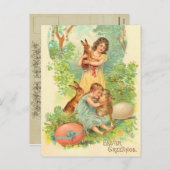 Carte postale vintage de Pâques (Devant / Derrière)