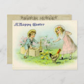 Carte postale vintage de Pâques (Devant / Derrière)