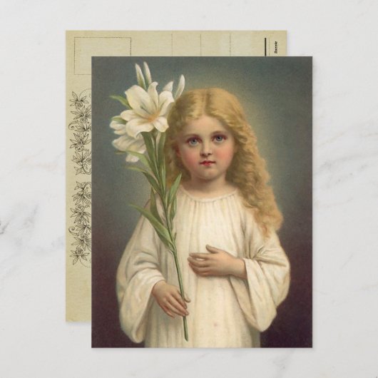 Carte postale vintage de Pâques (Devant / Derrière)