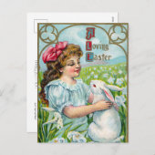 Carte postale vintage de Pâques (Devant / Derrière)