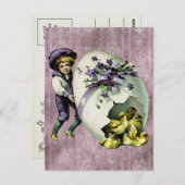 Carte postale vintage de Pâques (Devant / Derrière)