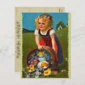 Carte postale vintage de Pâques (Devant / Derrière)