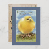 Carte postale vintage de Pâques (Devant / Derrière)