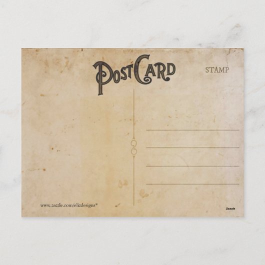 Carte postale vintage de Pâques (Dos)
