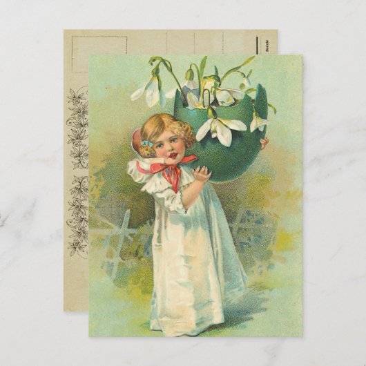 Carte postale vintage de Pâques (Devant / Derrière)