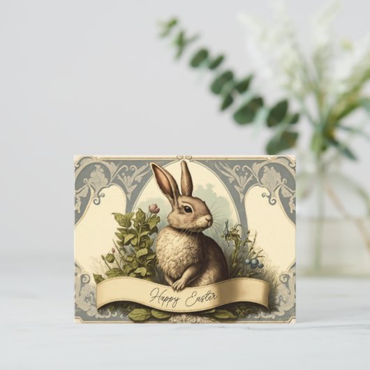 Carte postale vintage de Pâques (Debout devant)