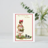 Carte postale vintage de Pâques (Debout devant)