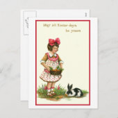 Carte postale vintage de Pâques (Devant / Derrière)