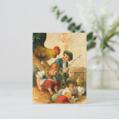 Carte postale vintage de Pâques (Debout devant)