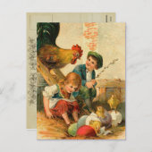 Carte postale vintage de Pâques (Devant / Derrière)