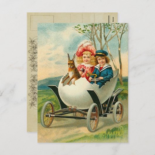 Carte postale vintage de Pâques (Devant / Derrière)