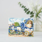 CARTE POSTALE VINTAGE DE PÂQUES - ENFANT DANS DES (Debout devant)