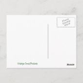 Carte postale vintage de paquet de graine de (Dos)