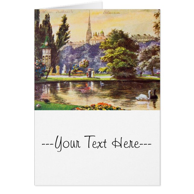 Carte postale vintage de parc de Vienne (Devant)