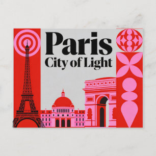 Carte postale vintage de Paris, Ville Lumière