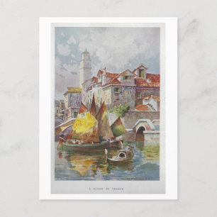 Carte postale vintage de peinture de Venise