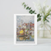Carte postale vintage de peinture de Venise (Debout devant)