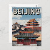 Carte Postale Vintage de Pékin (Devant / Derrière)