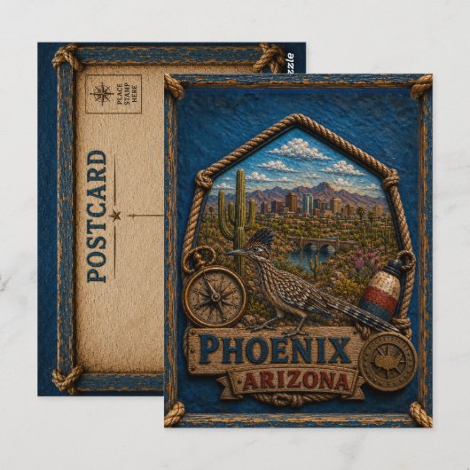 Carte postale vintage de Phoenix Arizona (Devant / Derrière)