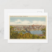 Carte postale vintage de Pittsburgh Skyline (Devant / Derrière)