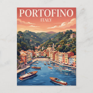 Carte postale vintage de Portofino Italie