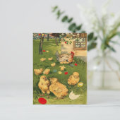 Carte postale vintage de poussin de Pâques (Debout devant)