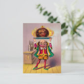 Carte postale vintage de pudding de Noël flamboyan (Debout devant)