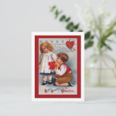 Carte postale vintage de Saint-Valentin, (Debout devant)