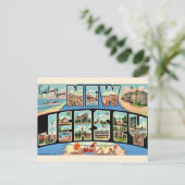 Carte postale vintage de salutations du New Jersey (Debout devant)