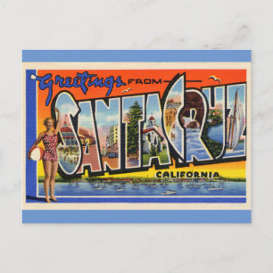 Carte postale vintage de Santa Cruz Californie