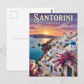 Carte postale vintage de Santorin (Devant / Derrière)