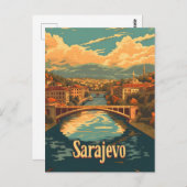 Carte Postale Vintage de Sarajevo (Devant / Derrière)