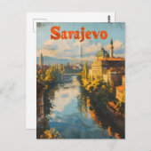 Carte Postale Vintage de Sarajevo (Devant / Derrière)