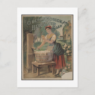 Carte Postale vintage de savon d'eau dure