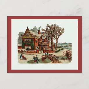 Carte postale vintage "de scène de Noël"