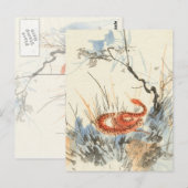 Carte postale vintage de serpent asiatique (Devant / Derrière)