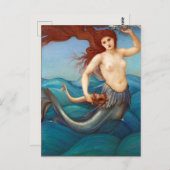 Carte postale vintage de sirène (Devant / Derrière)