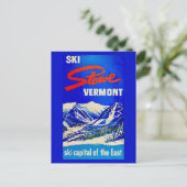 Carte postale vintage de Ski Stowe Vermont (Debout devant)