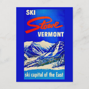 Carte postale vintage de Ski Stowe Vermont