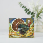 Carte postale vintage de Thanksgiving (Debout devant)