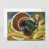 Carte postale vintage de Thanksgiving (Devant / Derrière)