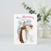 Carte postale vintage de Thanksgiving (Debout devant)